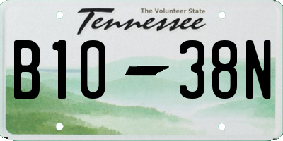 TN license plate B1038N