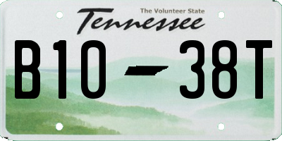 TN license plate B1038T