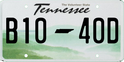 TN license plate B1040D