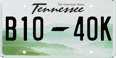 TN license plate B1040K