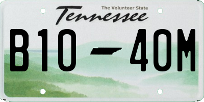 TN license plate B1040M