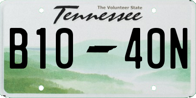 TN license plate B1040N