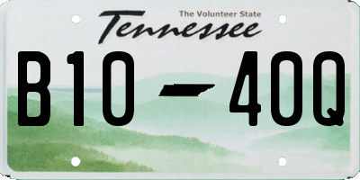 TN license plate B1040Q