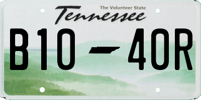 TN license plate B1040R