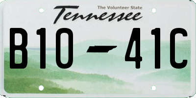 TN license plate B1041C