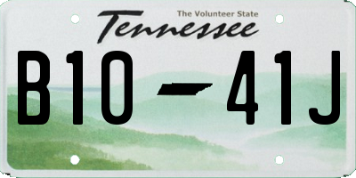TN license plate B1041J