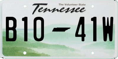 TN license plate B1041W