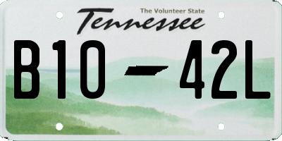 TN license plate B1042L