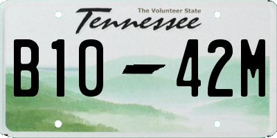 TN license plate B1042M