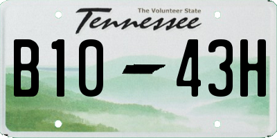 TN license plate B1043H
