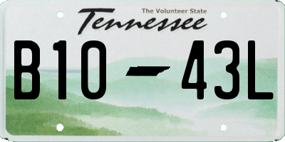 TN license plate B1043L
