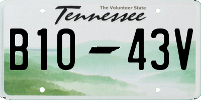 TN license plate B1043V
