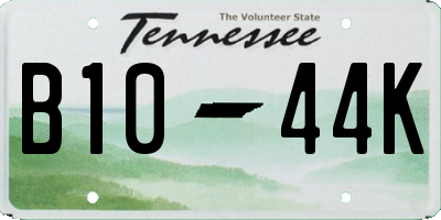 TN license plate B1044K