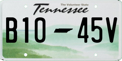 TN license plate B1045V