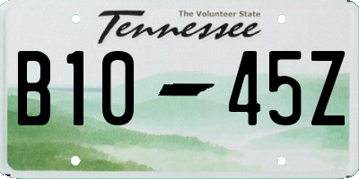 TN license plate B1045Z
