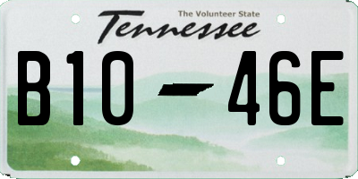 TN license plate B1046E