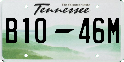 TN license plate B1046M