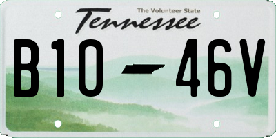 TN license plate B1046V