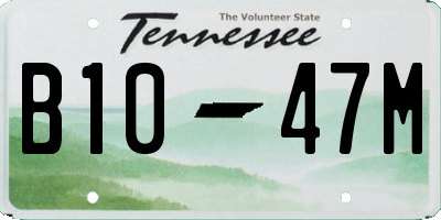 TN license plate B1047M