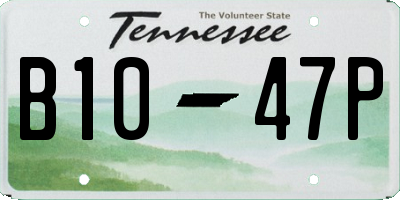TN license plate B1047P