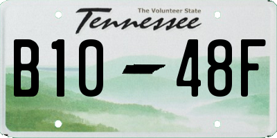TN license plate B1048F
