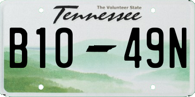 TN license plate B1049N