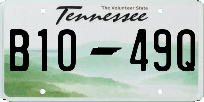 TN license plate B1049Q