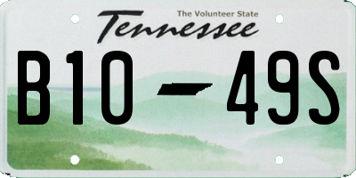 TN license plate B1049S