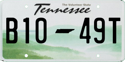 TN license plate B1049T