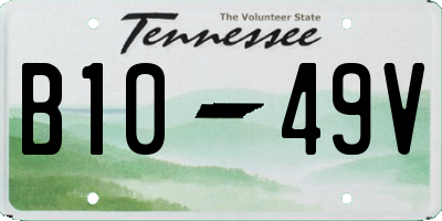 TN license plate B1049V