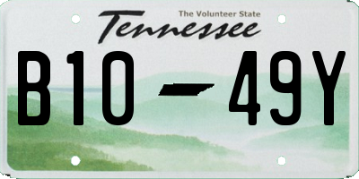 TN license plate B1049Y