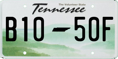 TN license plate B1050F