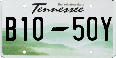 TN license plate B1050Y