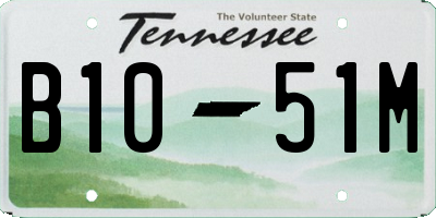 TN license plate B1051M