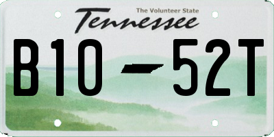 TN license plate B1052T