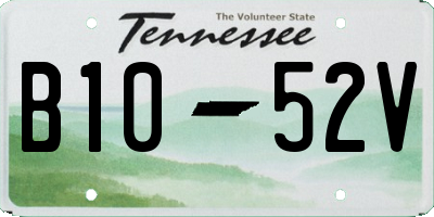 TN license plate B1052V