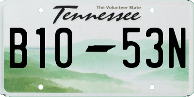 TN license plate B1053N