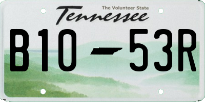 TN license plate B1053R