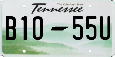 TN license plate B1055U
