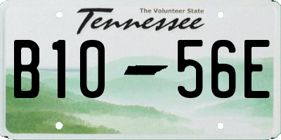 TN license plate B1056E