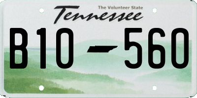 TN license plate B1056O