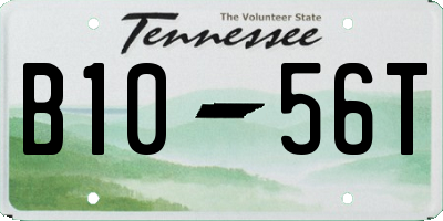 TN license plate B1056T