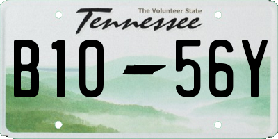 TN license plate B1056Y