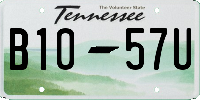 TN license plate B1057U