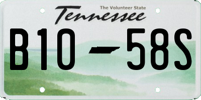TN license plate B1058S