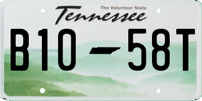TN license plate B1058T