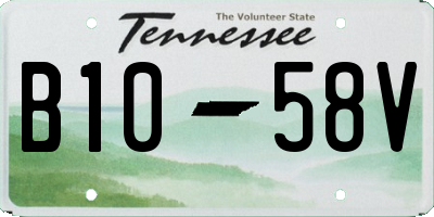 TN license plate B1058V