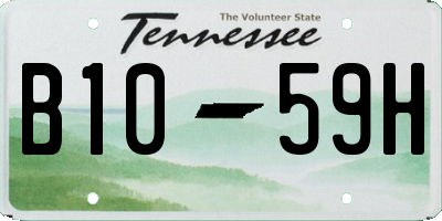 TN license plate B1059H