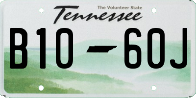 TN license plate B1060J