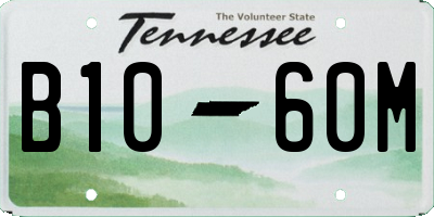 TN license plate B1060M